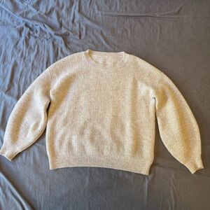The Curated Chunky Crew Cashmere Sweater XS Foggy Grey